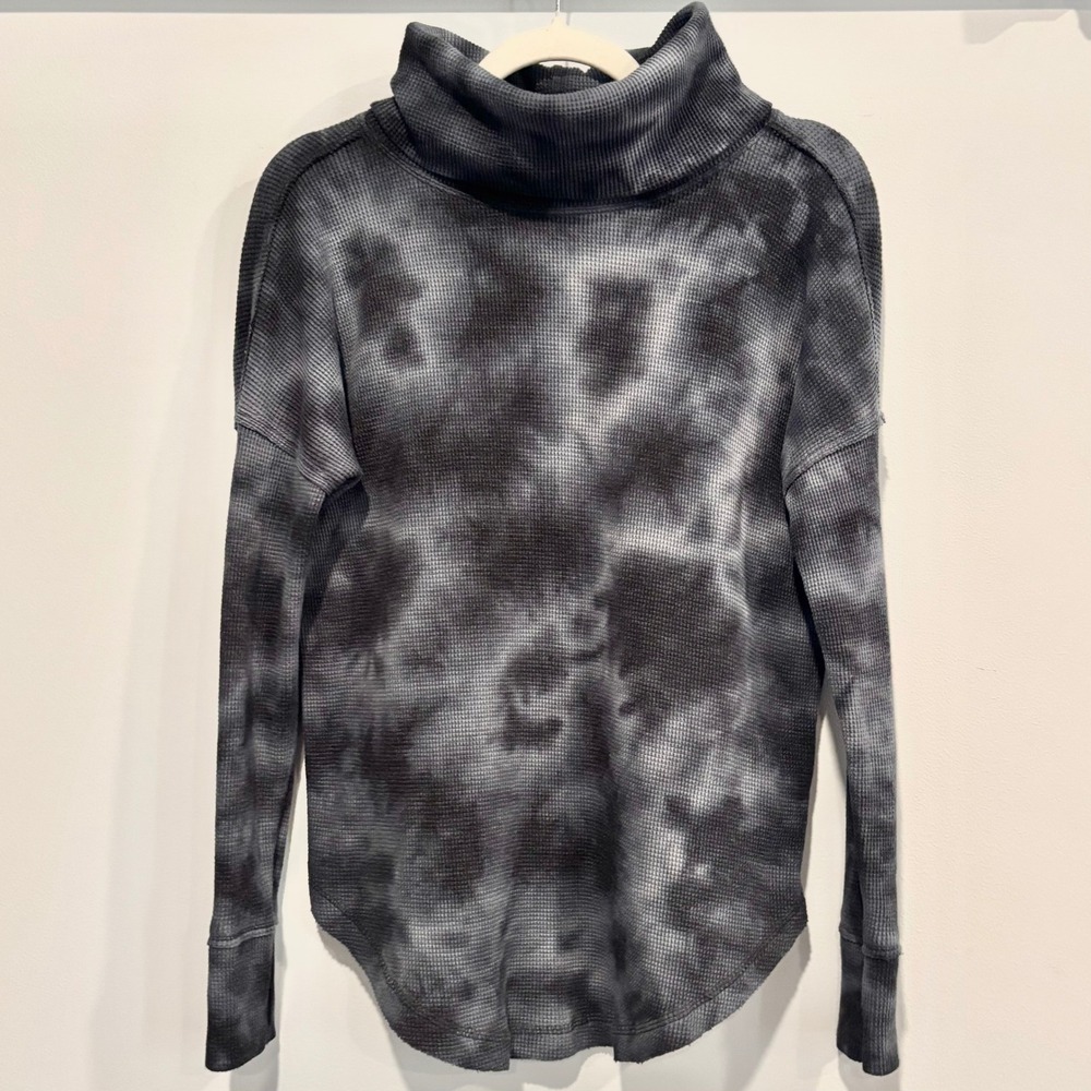 Maeve Womens Turtleneck Sweater Oversized Small Waffle‎ Knit Tie Dye Baggy 20951